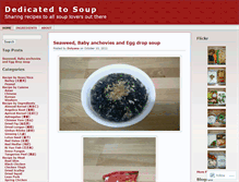 Tablet Screenshot of dedicated2soup.wordpress.com