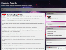 Tablet Screenshot of clockwiserecords.wordpress.com
