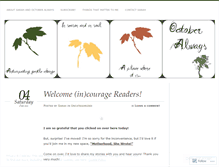 Tablet Screenshot of octoberalways.wordpress.com