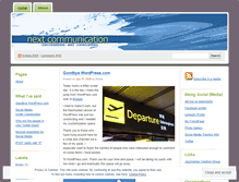 Tablet Screenshot of nextcommunication.wordpress.com