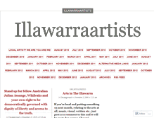 Tablet Screenshot of illawarraartists.wordpress.com