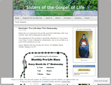 Tablet Screenshot of gospeloflifesisters.wordpress.com