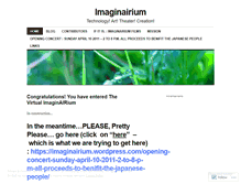 Tablet Screenshot of imaginairium.wordpress.com