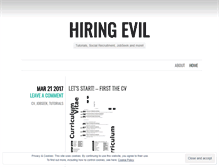 Tablet Screenshot of hiringevil.wordpress.com