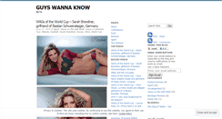 Desktop Screenshot of guyswannaknow.wordpress.com