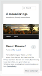 Mobile Screenshot of dmeanderings.wordpress.com