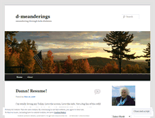 Tablet Screenshot of dmeanderings.wordpress.com