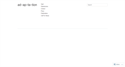 Desktop Screenshot of adaptationart.wordpress.com