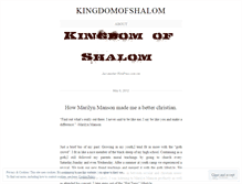 Tablet Screenshot of kingdomofshalom.wordpress.com