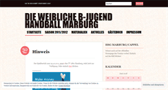 Desktop Screenshot of handballmarburg.wordpress.com
