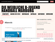 Tablet Screenshot of handballmarburg.wordpress.com