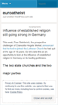 Mobile Screenshot of euroatheist.wordpress.com