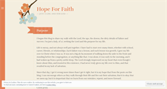 Desktop Screenshot of hopeforfaith.wordpress.com