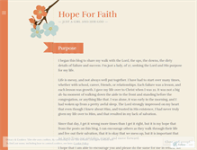 Tablet Screenshot of hopeforfaith.wordpress.com