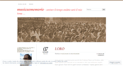 Desktop Screenshot of musicaememorie.wordpress.com