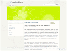 Tablet Screenshot of frugalathlete.wordpress.com