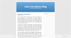 Desktop Screenshot of latininscriptions.wordpress.com