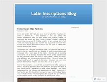 Tablet Screenshot of latininscriptions.wordpress.com