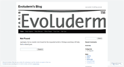 Desktop Screenshot of evoluderm.wordpress.com