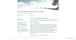 Desktop Screenshot of lebensmitteltechniker.wordpress.com