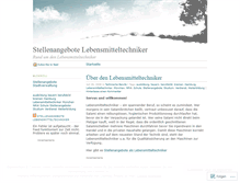 Tablet Screenshot of lebensmitteltechniker.wordpress.com