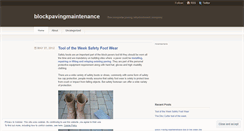 Desktop Screenshot of blockpavingmaintenance.wordpress.com