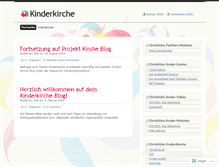 Tablet Screenshot of kinderkirche.wordpress.com