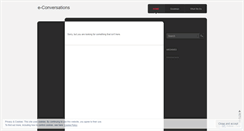 Desktop Screenshot of econversations.wordpress.com