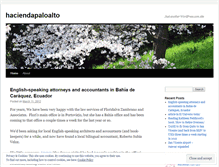 Tablet Screenshot of haciendapaloalto.wordpress.com