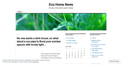 Desktop Screenshot of ecohomenews.wordpress.com