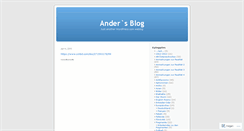 Desktop Screenshot of anderb.wordpress.com