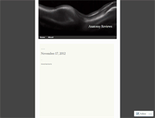 Tablet Screenshot of anatomyreviews.wordpress.com