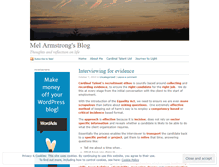 Tablet Screenshot of melarmstrong.wordpress.com