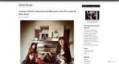 Desktop Screenshot of bettyburkeband.wordpress.com