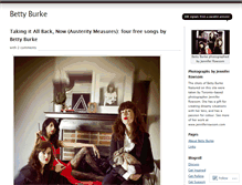 Tablet Screenshot of bettyburkeband.wordpress.com