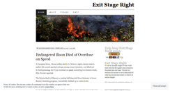 Desktop Screenshot of exitstageright.wordpress.com