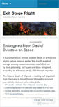 Mobile Screenshot of exitstageright.wordpress.com