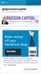 Mobile Screenshot of getpassioncapital.wordpress.com