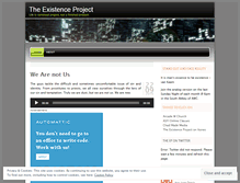 Tablet Screenshot of existenceproject.wordpress.com