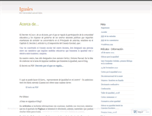 Tablet Screenshot of iguales.wordpress.com