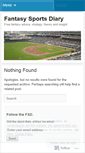 Mobile Screenshot of fantasysportsdiary.wordpress.com