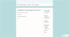 Desktop Screenshot of chismesconchispa.wordpress.com