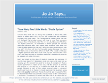 Tablet Screenshot of jojosays.wordpress.com