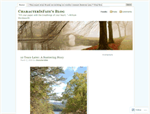 Tablet Screenshot of characterisfate.wordpress.com