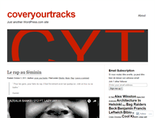 Tablet Screenshot of coveryourtracks.wordpress.com