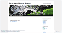 Desktop Screenshot of moneymakerfinancialservices.wordpress.com