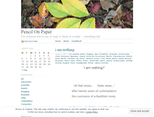 Tablet Screenshot of pencilonpaper.wordpress.com