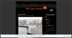 Desktop Screenshot of brokenbikesberlin.wordpress.com