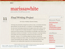 Tablet Screenshot of marissawhite.wordpress.com