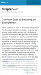 Mobile Screenshot of filmpreneur.wordpress.com